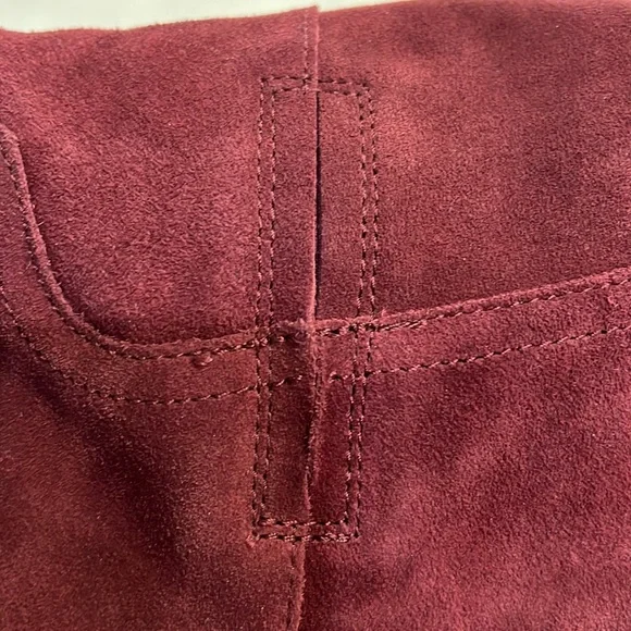 Lucky brand maroon suede boots light western - Picture 6 of 11